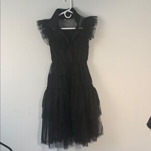 Elegant Black Midi Dress(tall medium petit)